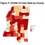 Figure: COVID-19 Case Rate by County